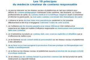 La charte du médecin créateur de contenu